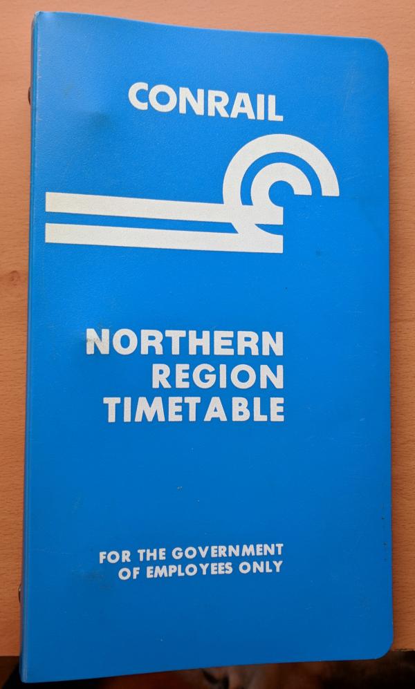Conrail Northern Region Employee Timetable, 1980-04-27, No. 1
