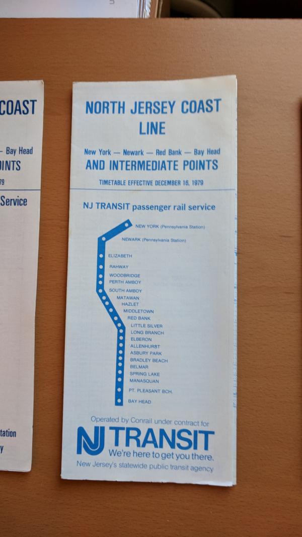 NJ Transit Schedule - Main Line, Bergen County Line - 1979-12-16