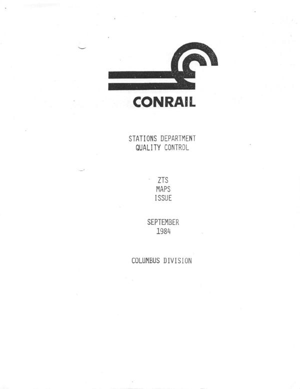 ZTS Maps, Columbus Division, September 1984