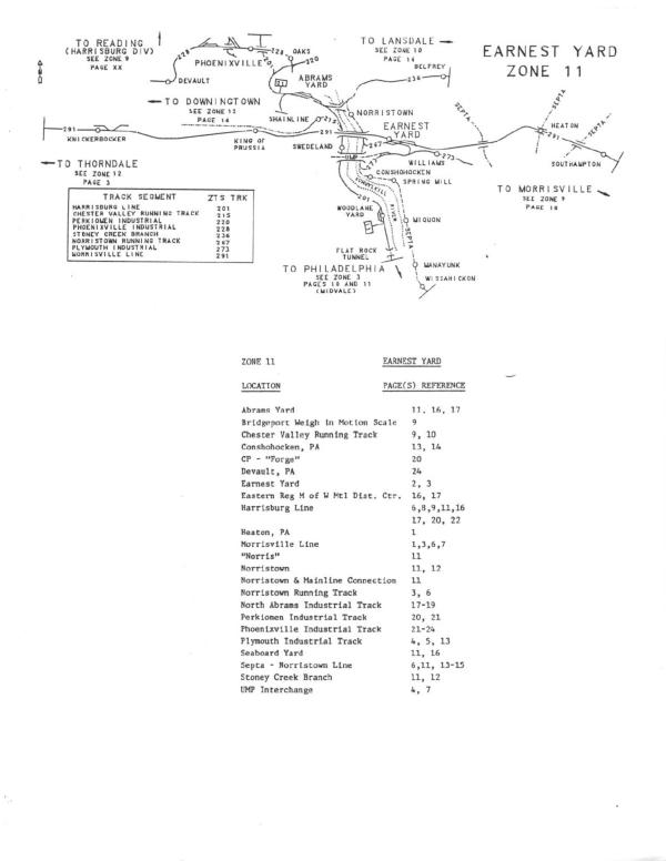 ZTS Maps, Philadelphia Division, Various 1987