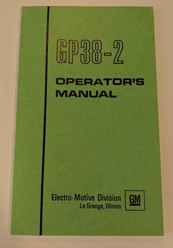 EMD GP38-2 Operators Manual