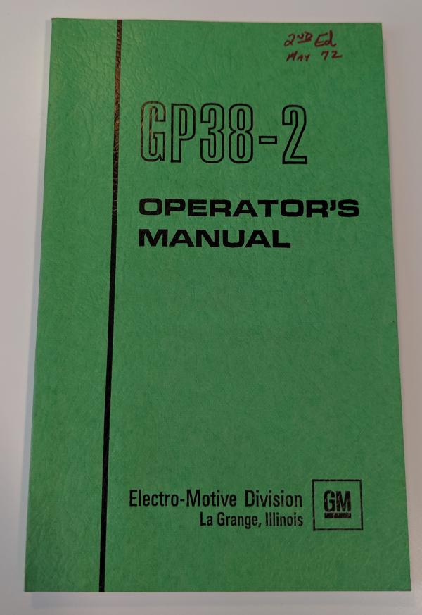 EMD GP38-2 Operators Manual, Second Edition May 72