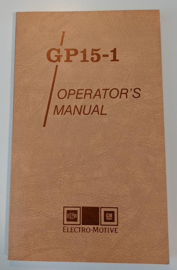 EMD GP15-1 Operators Manual, labeled CR 1600-1699 1979 Delivery