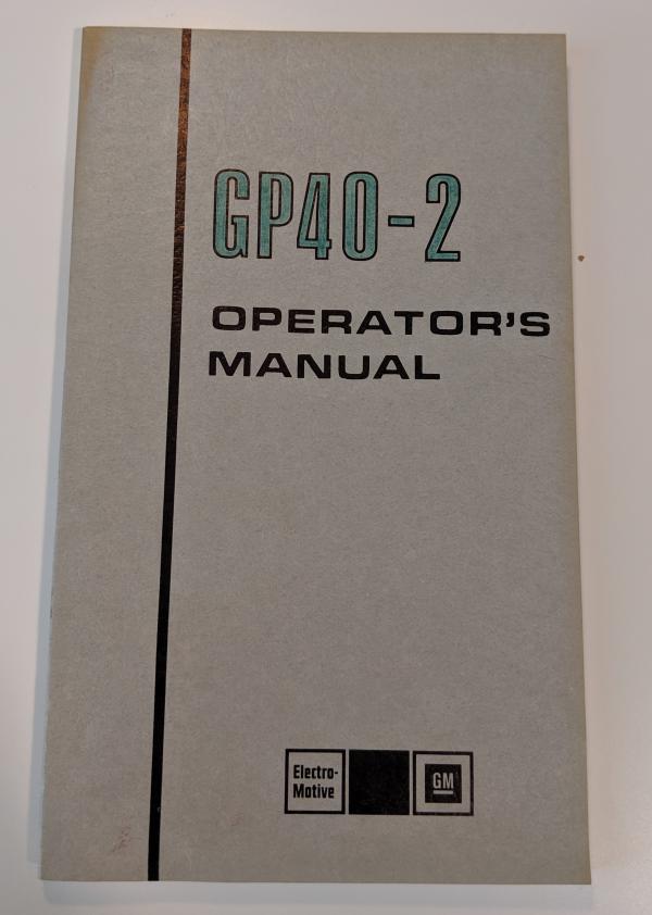 EMD GP40-2 Operators Manual