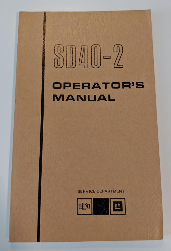 EMD SD40-2 Operators Manual