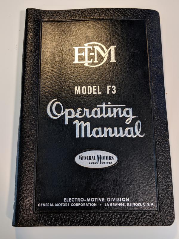EMD F3 Operating Manual, labeled Erie Diesel Training Car #10