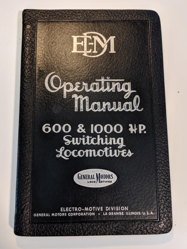 EMD SW900 and SW1200 Operating Manual, labelled Desk 9 - 2/16/58, Class ES-12 #7900-7934 E.M.D Order # 4414, ES 9, ES 12