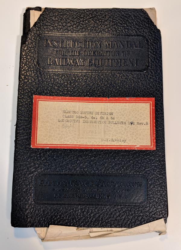 EMD SW1 Operators Manual. From NYC. For class DEs-5, 6a, 6b & 6c Locomotive instructuon bulletin 142 Rev. B
