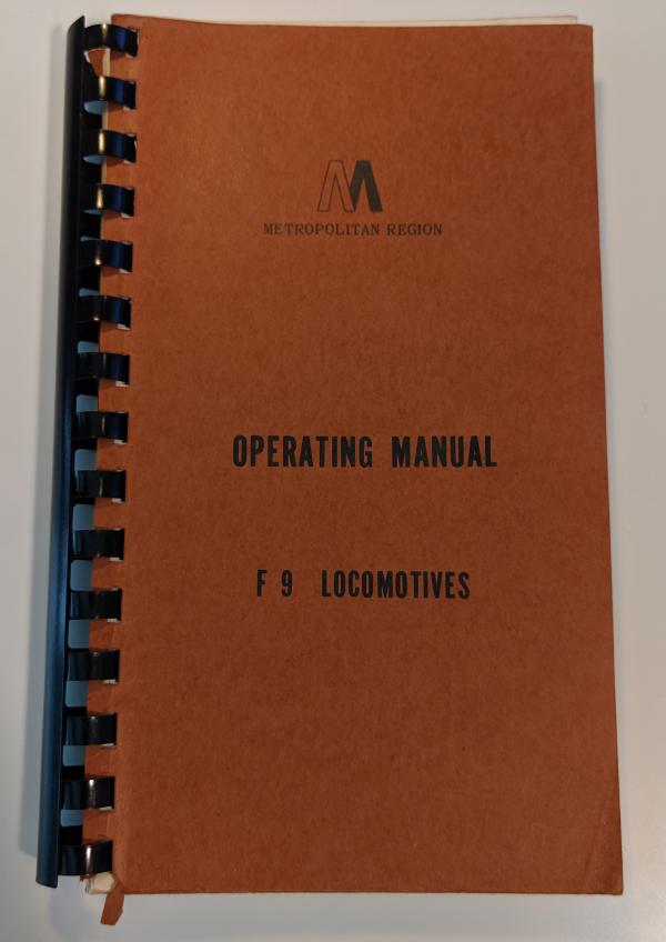 EMD F9, FP9 and FL9 Operating Manual, Metropolitan Region