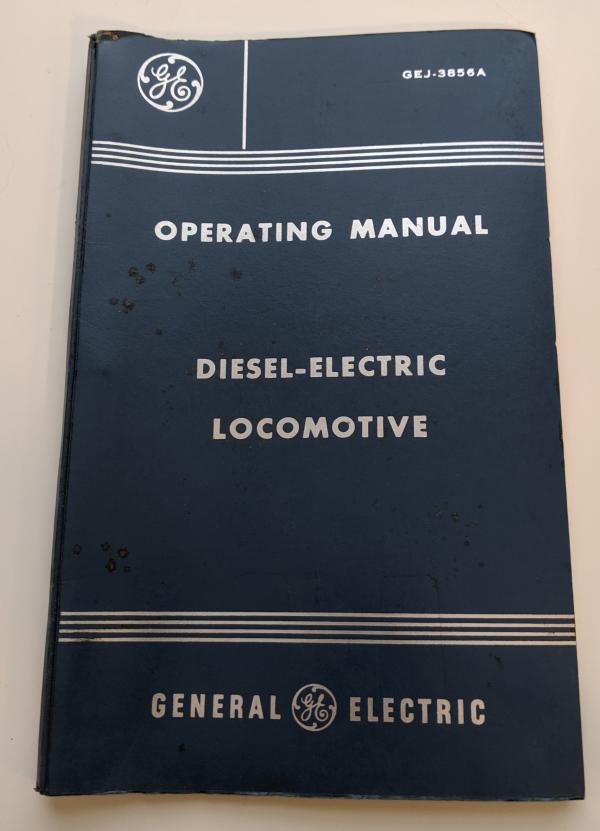 GE Diesel Electric Locomotive Operating Manual GEJ-3856A