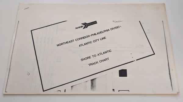 Amtrak Track Charts Atlantic City Line, Shore to Atlantic City