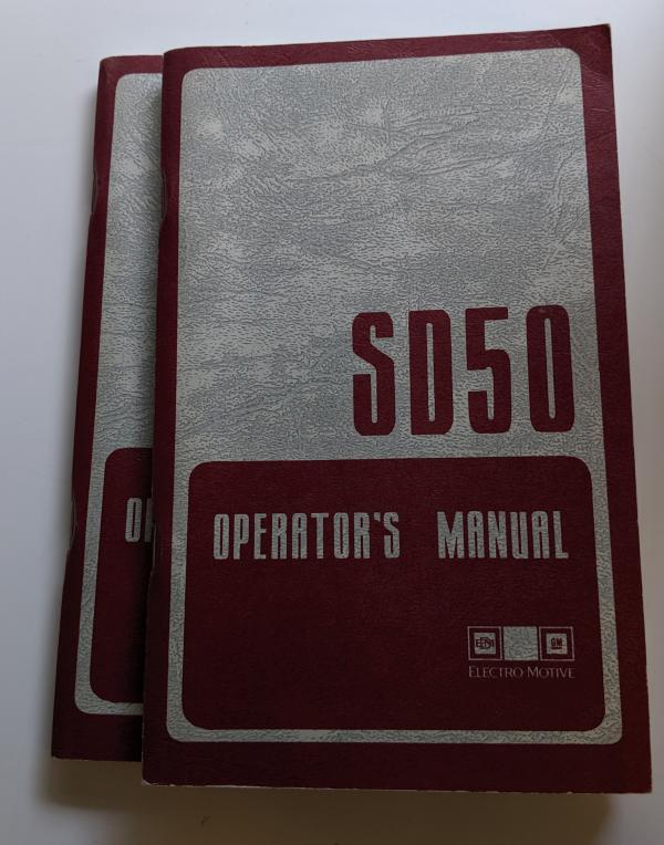 EMD SD50 Operator's Manual 3rd Edition, June 1983