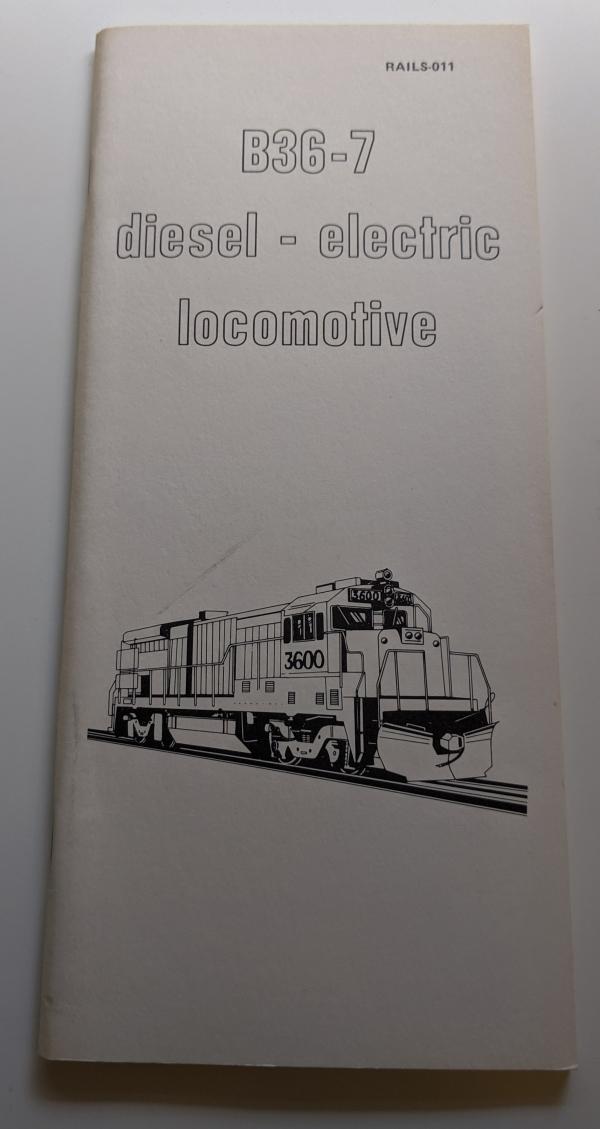 GE B36-7 diesel-electric locomotive manual