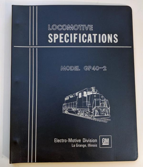 Locomotive Specifications Booklet: EMD GP40-2