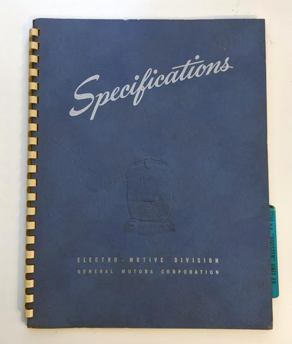 Locomotive Specifications Booklet: EMD E8B