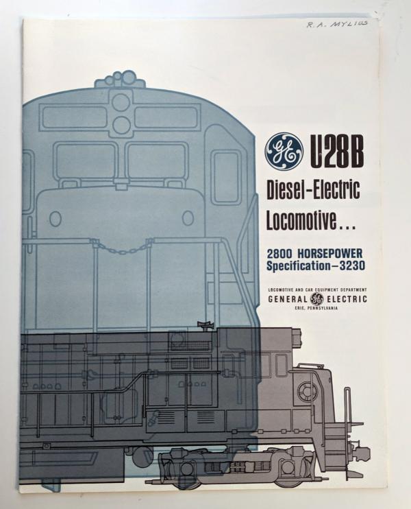 Locomotive Specifications Booklet: GE U28B Specification 3230
