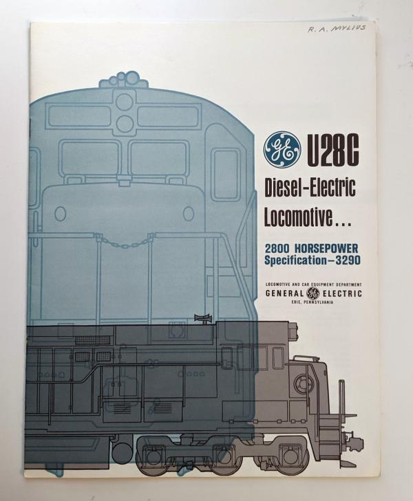 Locomotive Specifications Booklet: GE U28C Specification 3290