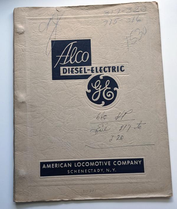 Locomotive Specifications Booklet: Alco 660hp Switcher E-1530, Marked Erie 315-320