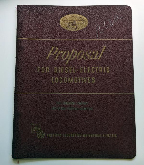 Alco proposal for Diesel Electric Locomotives: 1600 HP Road Switching Locomotives for the Erie Railroad Company
