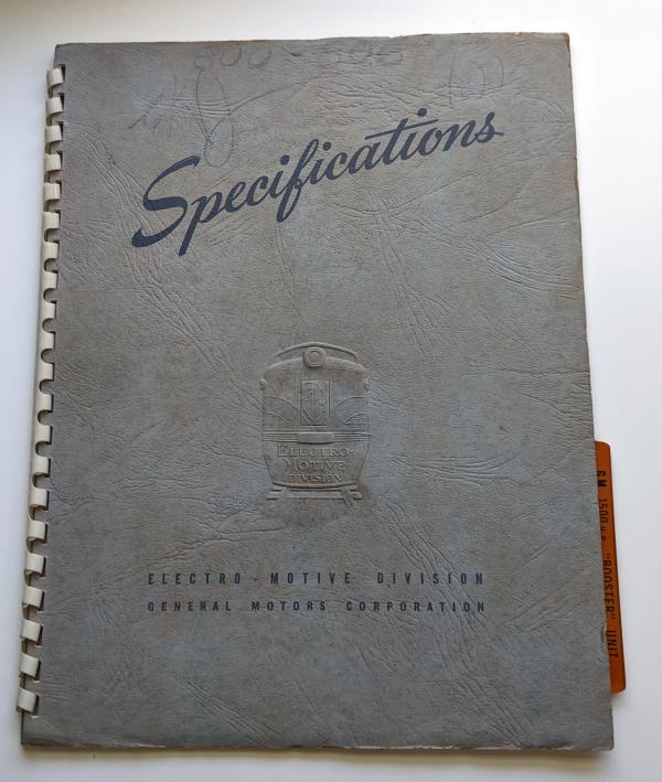 Locomotive Specifications Booklet: EMD F7B Marked 800-806 and 8003