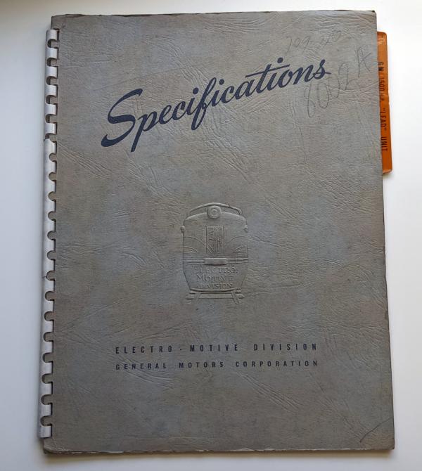 Locomotive Specifications Booklet: EMD F7A marked 709-719 and 8002A