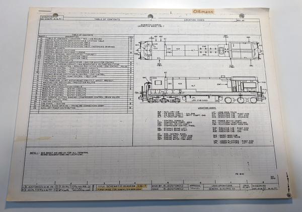 GE Schematic Diagram for C36-7 Locomotives