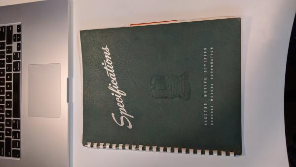Locomotive Specifications Booklet: EMD GP30 Specification 8046 April 1 1962