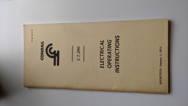 C.T. 290 R6 8-76 Electrical Operating Instructions Effective January 1, 1973