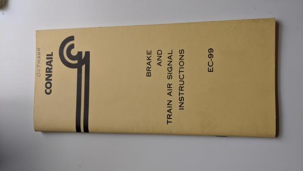 Brake and Train Air Signal Instructions EC-99, Rev 5-1-76.
