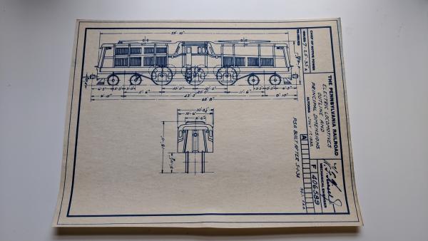Locomotive Drawing for P5A Built after 5-1-34 Drawing Number F 406589