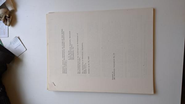 Historical Summary, Performance and Future of Penn Central Railroad Company Railroad Electrification (Formerly Pennsylvania Railroad Company) Report. Includes loose photos and charts.