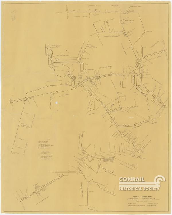 Eastern Region Harrisburg Division Map 1982-11-15
