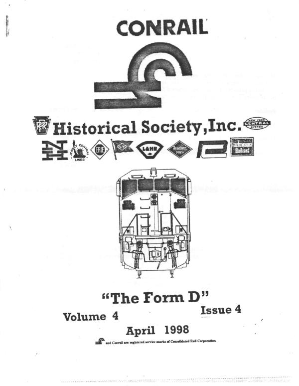 CRHS The Form D Newsletter - Vol. 04, No. 04 - April 1998