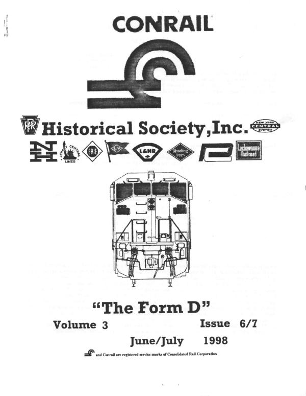 CRHS The Form D Newsletter - Vol. 04, No. 06 & 07 - June/July 1998