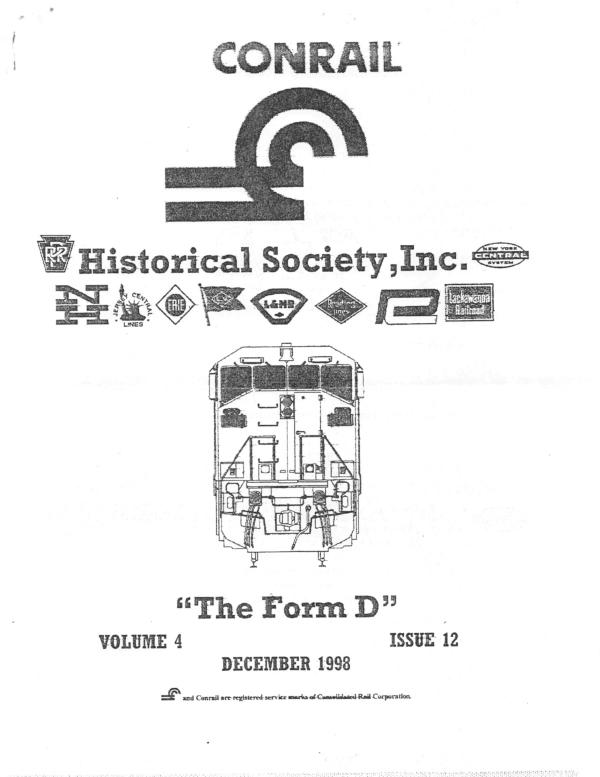 CRHS The Form D Newsletter - Vol. 04, No. 12 - December 1998