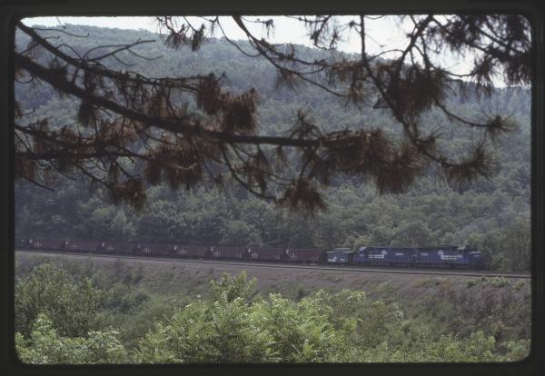 Conrail 6092 at Horseshoe Curve, Altoona PA in 8/83