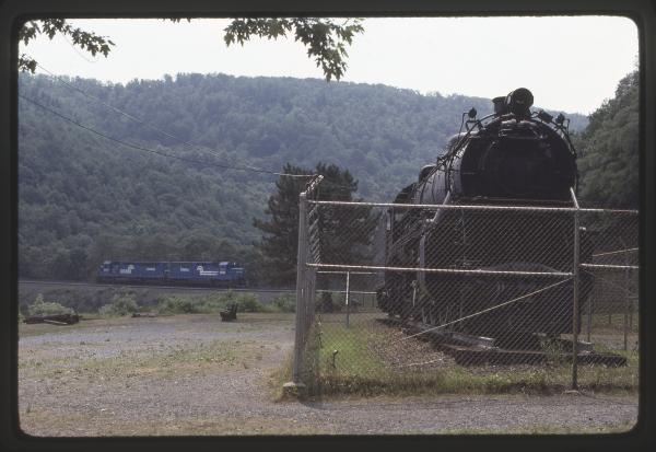 Conrail 6660 at Horseshoe Curve, Altoona PA in 8/83
