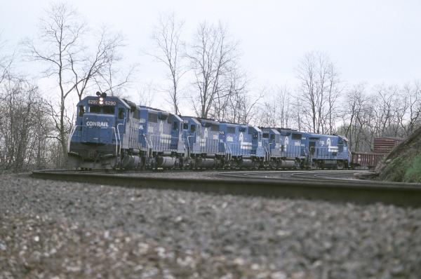 Conrail 6290 at MG Tower, Altoona PA on 5/6/89