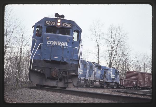 Conrail 6290 at MG Tower, Altoona PA on 5/6/89