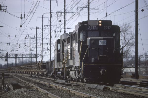 Conrail 2217 in Morrisville PA on 2/16/77