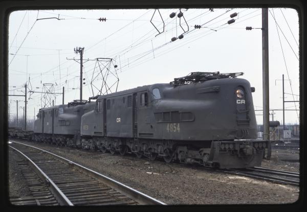 Conrail 4854 in Morrisville PA on 2/19/77