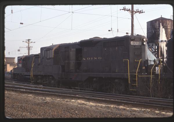 Conrail 632 in Morrisville PA on 2/19/77