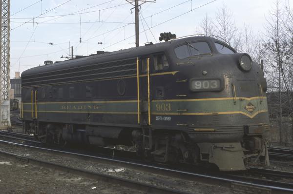 Conrail 903 in Morrisville PA on 2/26/77
