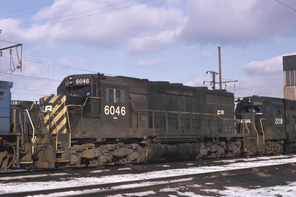 Conrail 6046 in Morrisville PA on 1/18/78