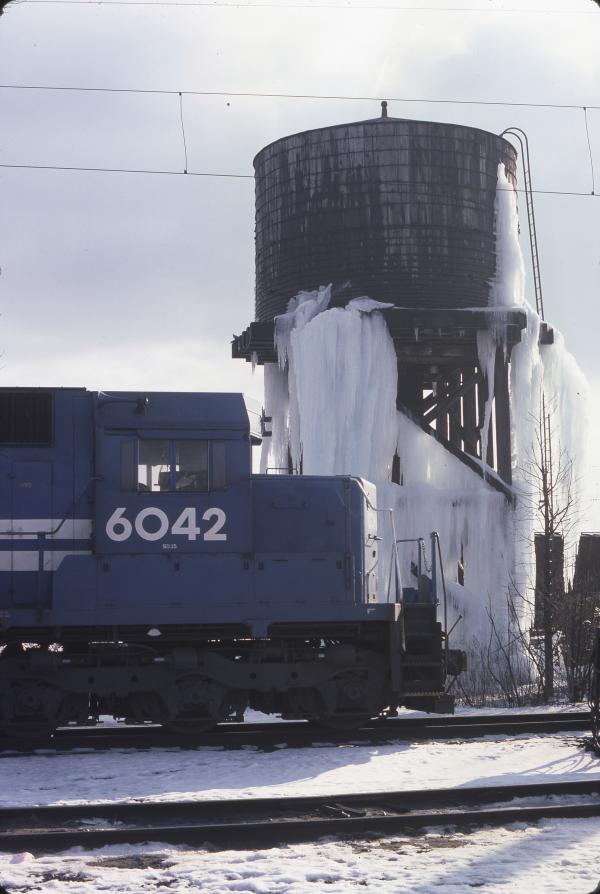 Conrail 6042 in Morrisville PA on 1/18/78