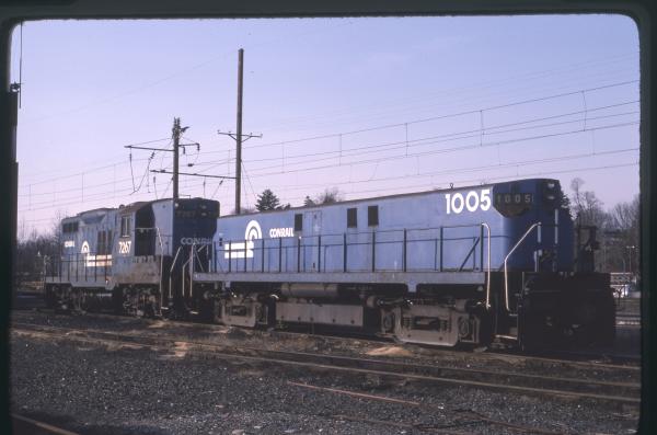 Conrail 1005 in Morrisville PA on 1/83