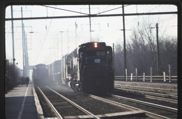 Conrail 2222 in Princeton Junction on 12/5/76