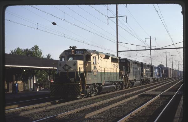 Conrail 3634 in Princeton Junction on 5/29/77