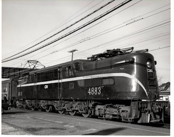 Photograph showing GG1 4883 in South Amboy NJ. 12/5/76.