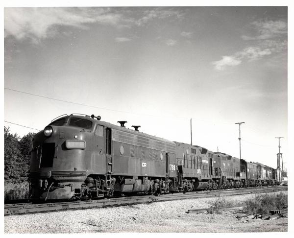 Photograph of F7 1788, GP9B 3815 and more diesels at Motor Yard in Cleveland OH. 7/24/77